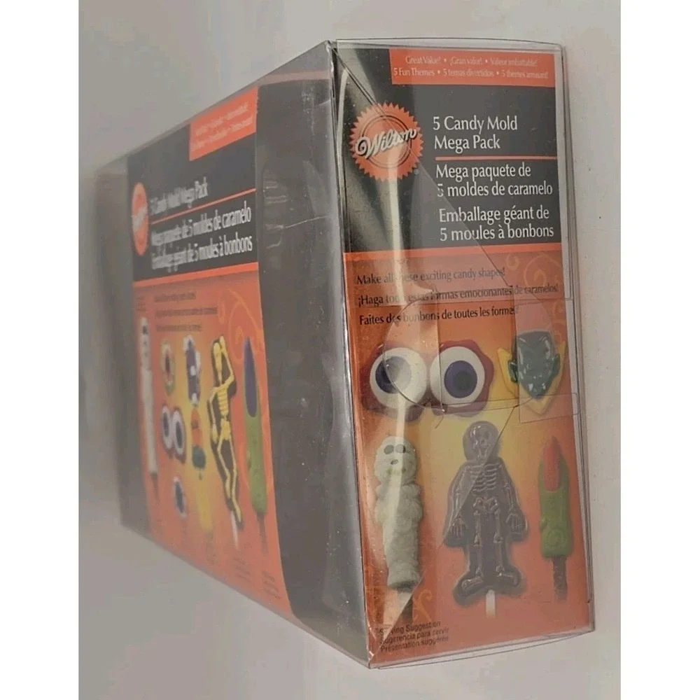 Wilton Halloween 5 Candy Mold Mega Pack Skeleton/Witch Finger Eyeball Halloween